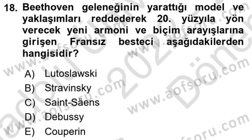 Sanatta Eleştirel Düşünce Dersi 2022 - 2023 Yılı (Final) Dönem Sonu Sınav Soruları 18. Soru