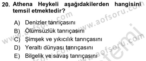 Sanatta Eleştirel Düşünce Dersi 2022 - 2023 Yılı (Final) Dönem Sonu Sınav Soruları 20. Soru