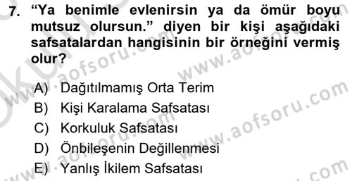 Sanatta Eleştirel Düşünce Dersi 2022 - 2023 Yılı Yaz Okulu Sınav Soruları 7. Soru