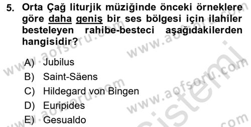Sanatta Eleştirel Düşünce Dersi Ara Sınavı Deneme Sınav Soruları 5. Soru
