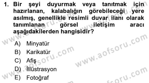 Sanatta Eleştirel Düşünce Dersi 2023 - 2024 Yılı Yaz Okulu Sınav Soruları 1. Soru