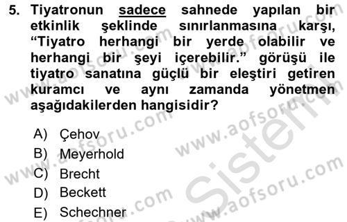 Sanatta Eleştirel Düşünce Dersi 2023 - 2024 Yılı Yaz Okulu Sınav Soruları 5. Soru
