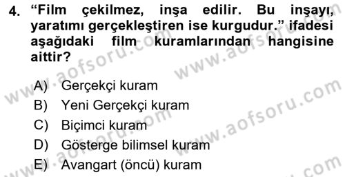 Sanatta Eleştirel Düşünce Dersi 2024 - 2025 Yılı (Final) Dönem Sonu Sınav Soruları 4. Soru