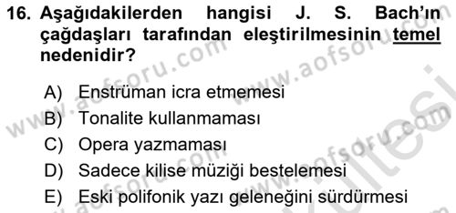 Sanatta Eleştirel Düşünce Dersi 2025 - 2026 Yılı (Vize) Ara Sınav Soruları 16. Soru