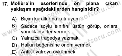 Sanatta Eleştirel Düşünce Dersi 2025 - 2026 Yılı (Vize) Ara Sınav Soruları 17. Soru