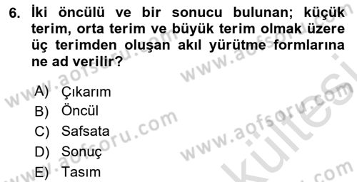 Sanatta Eleştirel Düşünce Dersi 2025 - 2026 Yılı (Vize) Ara Sınav Soruları 6. Soru
