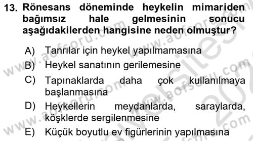 Sanatta Eleştirel Düşünce Dersi 2025 - 2026 Yılı (Final) Dönem Sonu Sınav Soruları 13. Soru
