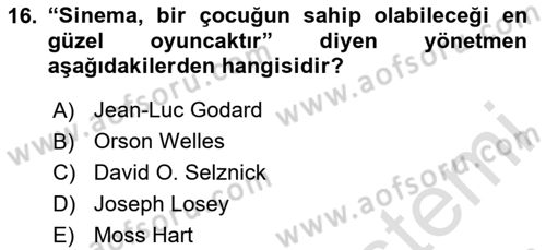 Sanatta Eleştirel Düşünce Dersi 2025 - 2026 Yılı (Final) Dönem Sonu Sınav Soruları 16. Soru