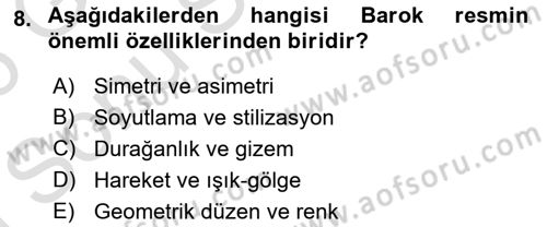 Sanatta Eleştirel Düşünce Dersi 2025 - 2026 Yılı (Final) Dönem Sonu Sınav Soruları 8. Soru