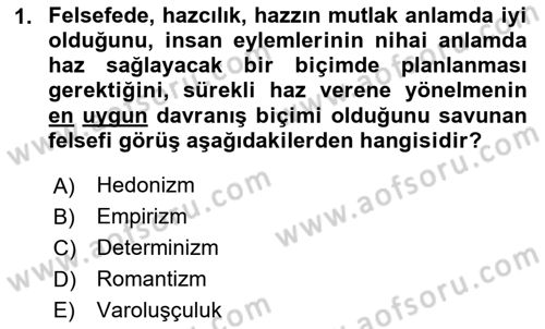 Sanatta Eleştirel Düşünce Dersi 2025 - 2026 Yılı Yaz Okulu Sınav Soruları 1. Soru