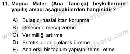 Sanatta Eleştirel Düşünce Dersi 2025 - 2026 Yılı Yaz Okulu Sınav Soruları 11. Soru
