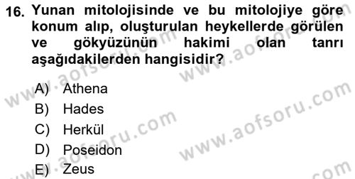 Sanatta Eleştirel Düşünce Dersi 2025 - 2026 Yılı Yaz Okulu Sınav Soruları 16. Soru