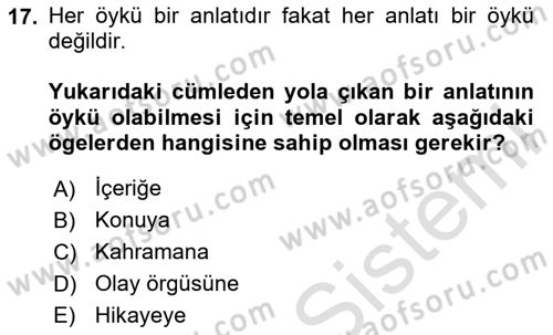 Sanatta Eleştirel Düşünce Dersi 2025 - 2026 Yılı Yaz Okulu Sınav Soruları 17. Soru