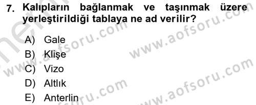 Grafik Üretim Ve Dijital Çoğaltım Teknikleri Dersi 2023 - 2024 Yılı (Vize) Ara Sınav Soruları 7. Soru