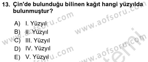 Grafik Üretim Ve Dijital Çoğaltım Teknikleri Dersi 2024 - 2025 Yılı (Vize) Ara Sınav Soruları 13. Soru