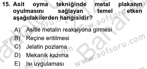 Grafik Üretim Ve Dijital Çoğaltım Teknikleri Dersi 2025 - 2026 Yılı (Vize) Ara Sınav Soruları 15. Soru