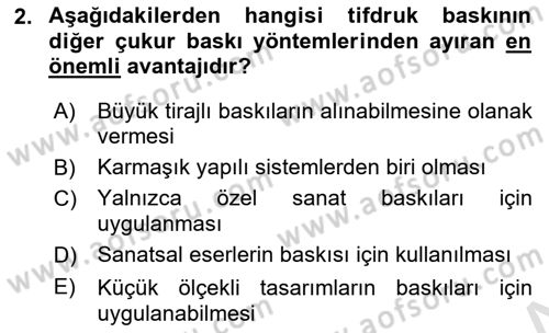 Grafik Üretim Ve Dijital Çoğaltım Teknikleri Dersi 2025 - 2026 Yılı (Final) Dönem Sonu Sınav Soruları 2. Soru