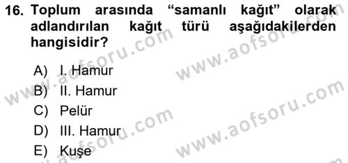 Grafik Üretim Ve Dijital Çoğaltım Teknikleri Dersi 2025 - 2026 Yılı Yaz Okulu Sınav Soruları 16. Soru