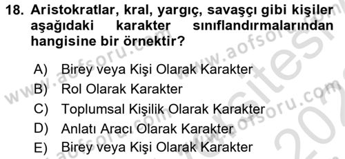 Görsel Tasarımda Yaratıcı Düşünme Teknikleri Dersi 2022 - 2023 Yılı (Vize) Ara Sınav Soruları 18. Soru