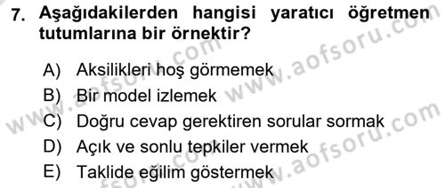Görsel Tasarımda Yaratıcı Düşünme Teknikleri Dersi 2022 - 2023 Yılı (Vize) Ara Sınav Soruları 7. Soru