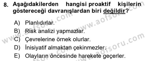 Görsel Tasarımda Yaratıcı Düşünme Teknikleri Dersi 2022 - 2023 Yılı (Vize) Ara Sınavı 8. Soru