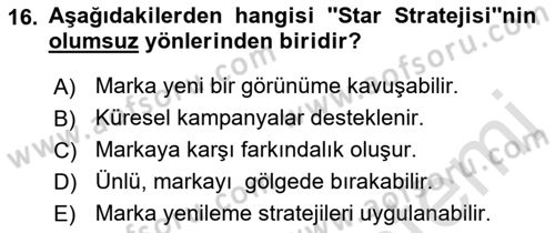 Görsel Tasarımda Yaratıcı Düşünme Teknikleri Dersi 2022 - 2023 Yılı (Final) Dönem Sonu Sınavı 16. Soru