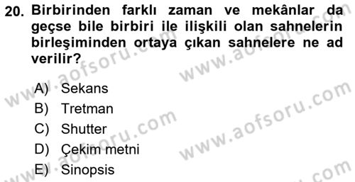 Görsel Tasarımda Yaratıcı Düşünme Teknikleri Dersi 2022 - 2023 Yılı (Final) Dönem Sonu Sınav Soruları 20. Soru