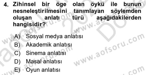 Görsel Tasarımda Yaratıcı Düşünme Teknikleri Dersi 2022 - 2023 Yılı (Final) Dönem Sonu Sınav Soruları 4. Soru