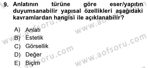 Görsel Tasarımda Yaratıcı Düşünme Teknikleri Dersi 2022 - 2023 Yılı (Final) Dönem Sonu Sınav Soruları 9. Soru