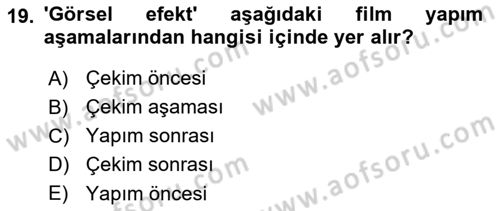 Görsel Tasarımda Yaratıcı Düşünme Teknikleri Dersi 2022 - 2023 Yılı Yaz Okulu Sınav Soruları 19. Soru