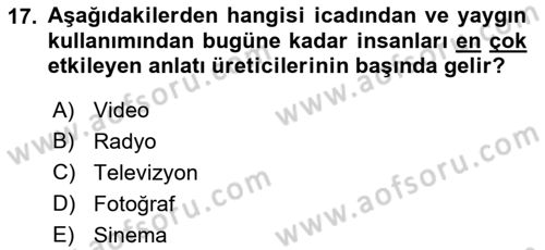 Görsel Tasarımda Yaratıcı Düşünme Teknikleri Dersi 2023 - 2024 Yılı (Vize) Ara Sınav Soruları 17. Soru