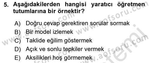 Görsel Tasarımda Yaratıcı Düşünme Teknikleri Dersi 2023 - 2024 Yılı (Vize) Ara Sınav Soruları 5. Soru