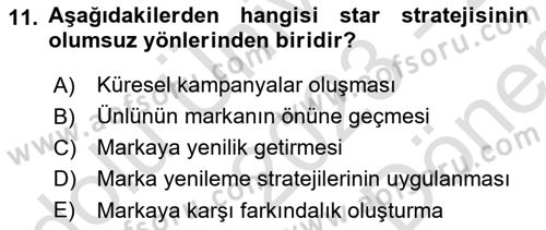 Görsel Tasarımda Yaratıcı Düşünme Teknikleri Dersi 2023 - 2024 Yılı (Final) Dönem Sonu Sınavı 11. Soru