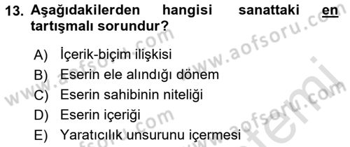 Görsel Tasarımda Yaratıcı Düşünme Teknikleri Dersi 2023 - 2024 Yılı (Final) Dönem Sonu Sınav Soruları 13. Soru