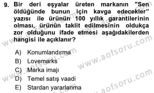 Görsel Tasarımda Yaratıcı Düşünme Teknikleri Dersi 2023 - 2024 Yılı (Final) Dönem Sonu Sınav Soruları 9. Soru