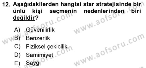 Görsel Tasarımda Yaratıcı Düşünme Teknikleri Dersi 2023 - 2024 Yılı Yaz Okulu Sınav Soruları 12. Soru