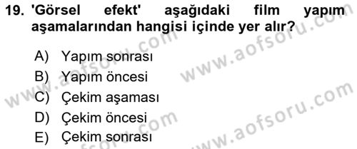 Görsel Tasarımda Yaratıcı Düşünme Teknikleri Dersi 2023 - 2024 Yılı Yaz Okulu Sınav Soruları 19. Soru