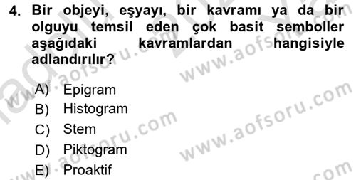 Görsel Tasarımda Yaratıcı Düşünme Teknikleri Dersi 2023 - 2024 Yılı Yaz Okulu Sınav Soruları 4. Soru
