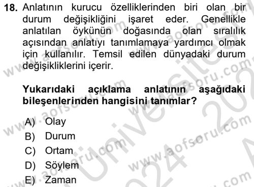 Görsel Tasarımda Yaratıcı Düşünme Teknikleri Dersi 2024 - 2025 Yılı (Vize) Ara Sınav Soruları 18. Soru
