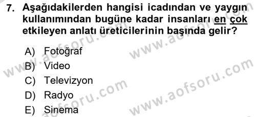 Görsel Tasarımda Yaratıcı Düşünme Teknikleri Dersi 2024 - 2025 Yılı Yaz Okulu Sınav Soruları 7. Soru