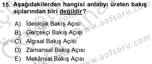 Görsel Tasarımda Yaratıcı Düşünme Teknikleri Dersi 2025 - 2026 Yılı (Vize) Ara Sınav Soruları 15. Soru
