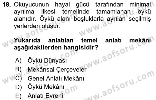 Görsel Tasarımda Yaratıcı Düşünme Teknikleri Dersi 2025 - 2026 Yılı (Vize) Ara Sınav Soruları 18. Soru
