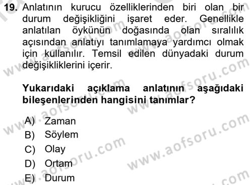 Görsel Tasarımda Yaratıcı Düşünme Teknikleri Dersi 2025 - 2026 Yılı (Vize) Ara Sınav Soruları 19. Soru