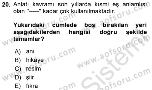 Görsel Tasarımda Yaratıcı Düşünme Teknikleri Dersi 2025 - 2026 Yılı (Vize) Ara Sınav Soruları 20. Soru