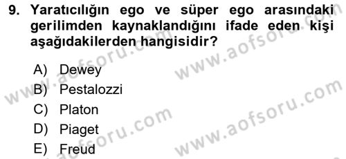 Görsel Tasarımda Yaratıcı Düşünme Teknikleri Dersi 2025 - 2026 Yılı (Vize) Ara Sınav Soruları 9. Soru