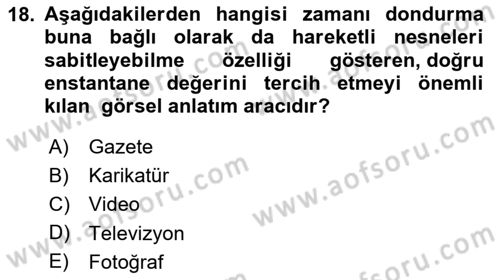 Görsel Tasarımda Yaratıcı Düşünme Teknikleri Dersi 2025 - 2026 Yılı (Final) Dönem Sonu Sınav Soruları 18. Soru