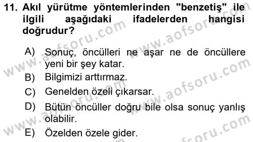 Görsel Tasarımda Yaratıcı Düşünme Teknikleri Dersi 2025 - 2026 Yılı Yaz Okulu Sınav Soruları 11. Soru