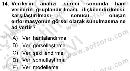 Dijital Görüntüleme İşleme Yöntemleri Dersi 2022 - 2023 Yılı Yaz Okulu Sınav Soruları 14. Soru