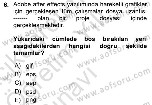 Dijital Görüntüleme İşleme Yöntemleri Dersi 2022 - 2023 Yılı Yaz Okulu Sınav Soruları 6. Soru
