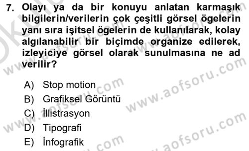 Dijital Görüntüleme İşleme Yöntemleri Dersi 2022 - 2023 Yılı Yaz Okulu Sınav Soruları 7. Soru